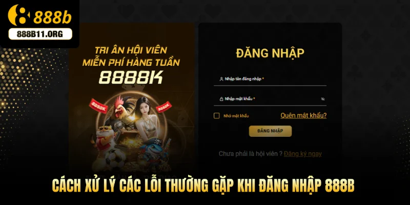 Cách xử lý các lỗi thường gặp khi đăng nhập 888b